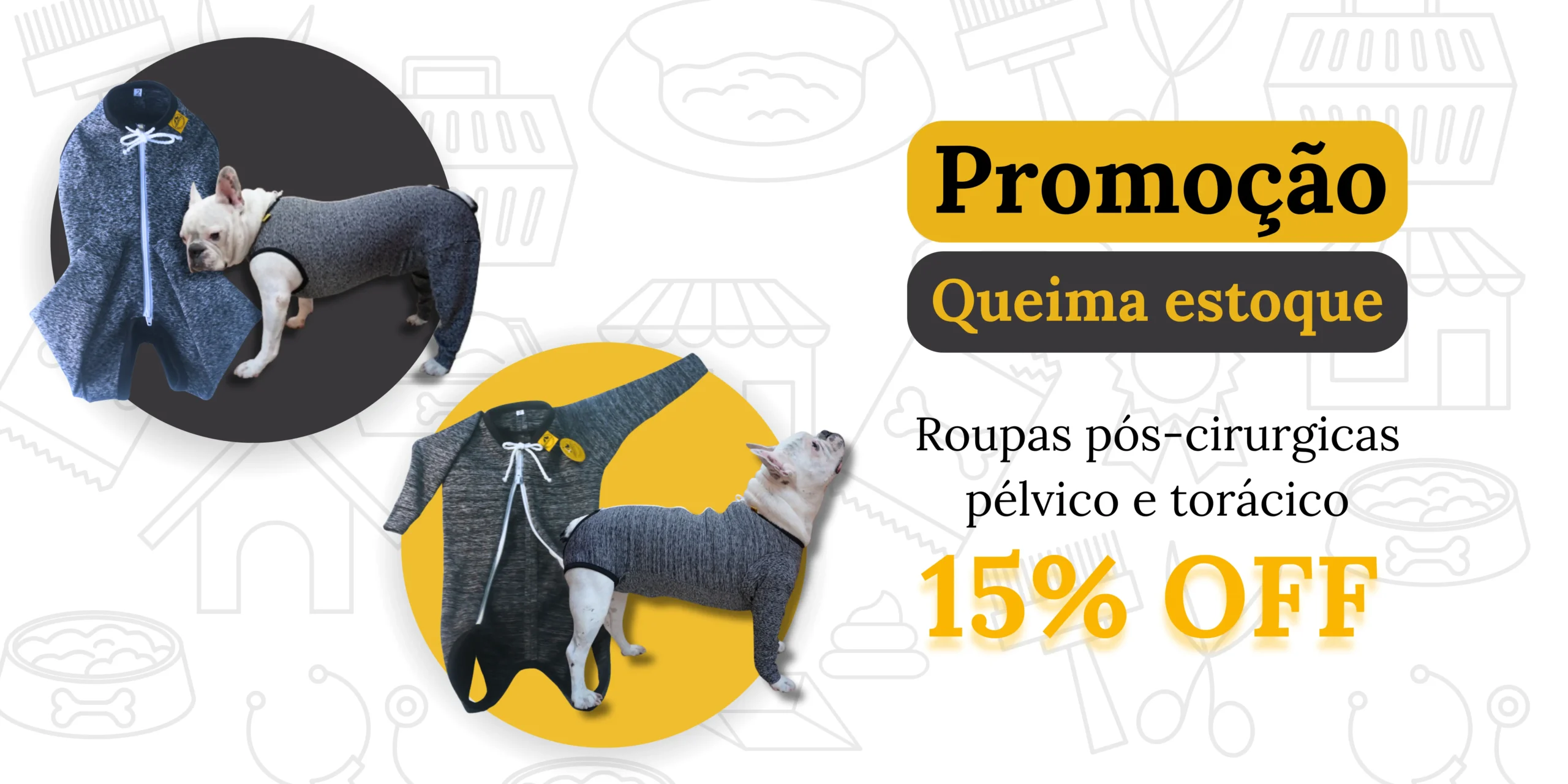Roupa pós-cirurgica pelvico e torácico